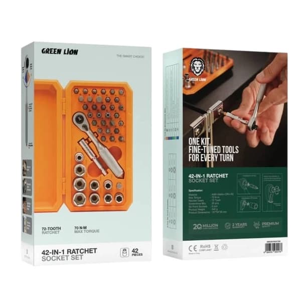 آچار بکس گرین لاین socket set 42in1 — تصویر ۷