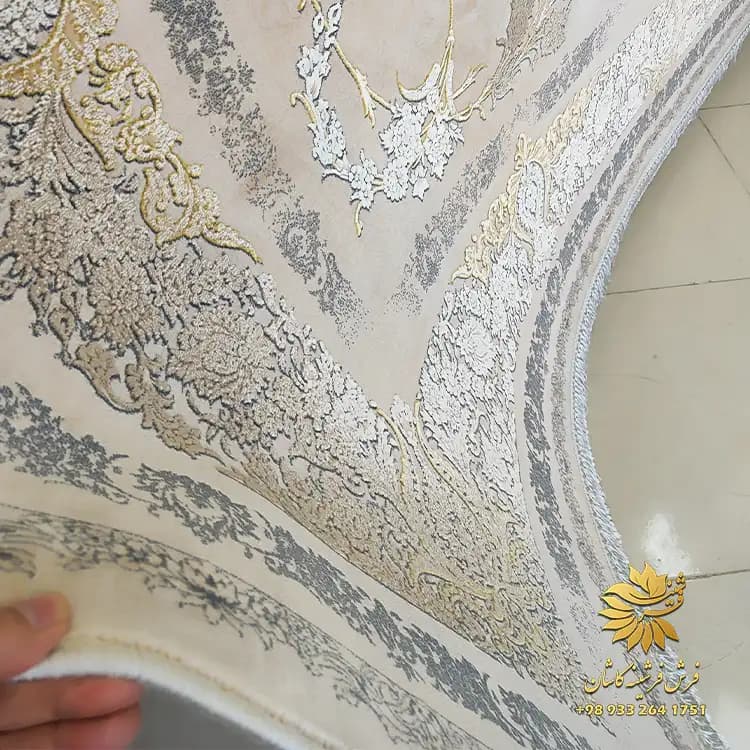 فرش موکا وینتیج 1200 شانه طرح افشان کد 1412 — تصویر ۳