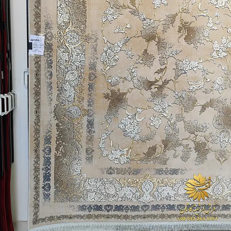 فرش موکا وینتیج 1200 شانه طرح افشان کد 1412 — تصویر ۴