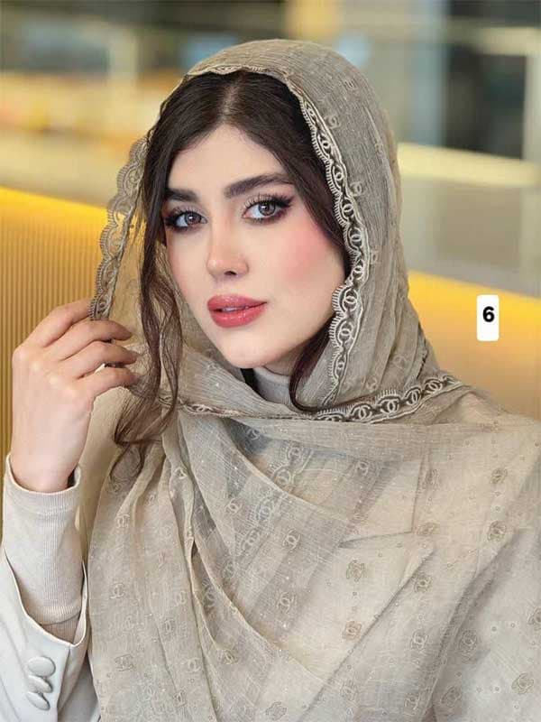 شال حریر سنگشور طرح شنل کد ۹۷۶ — تصویر ۹