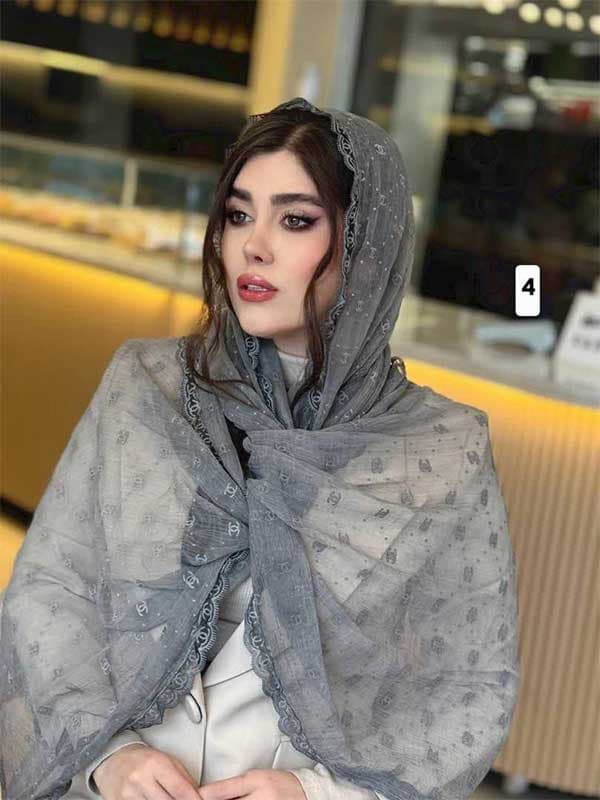 شال حریر سنگشور طرح شنل کد ۹۷۶ — تصویر ۷