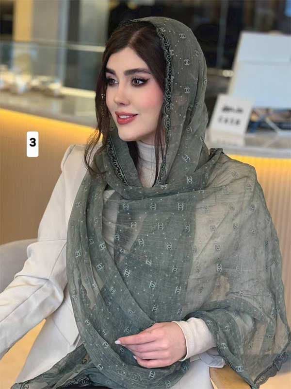شال حریر سنگشور طرح شنل کد ۹۷۶ — تصویر ۵