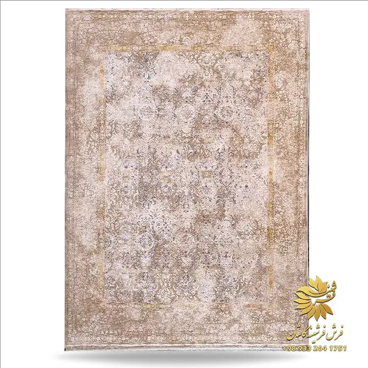فرش جمیرا موکا مدل جدید فرش 1500 شانه وینتیج