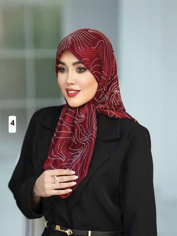 روسری ژان ژان نگین دار قواره کوچک کد ۹۳۶ — تصویر ۴