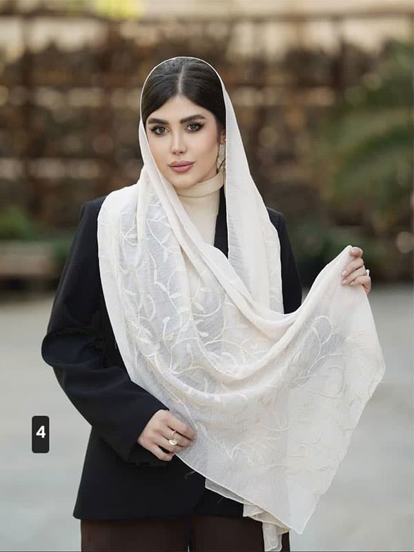 شال مجلسی خامه دوزی کد ۹۰۴ — تصویر ۴
