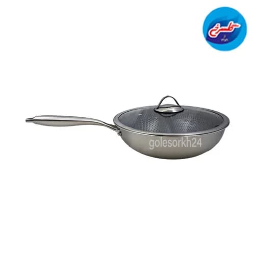 تابه وک استیل سافینوکس کف لیزری سایز 28
