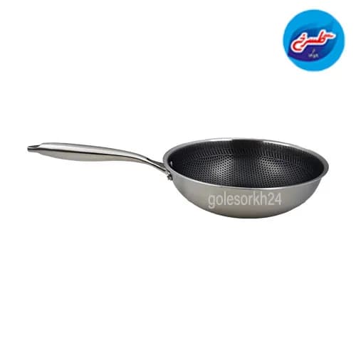 تابه وک استیل سافینوکس کف لیزری سایز 28 — تصویر ۲