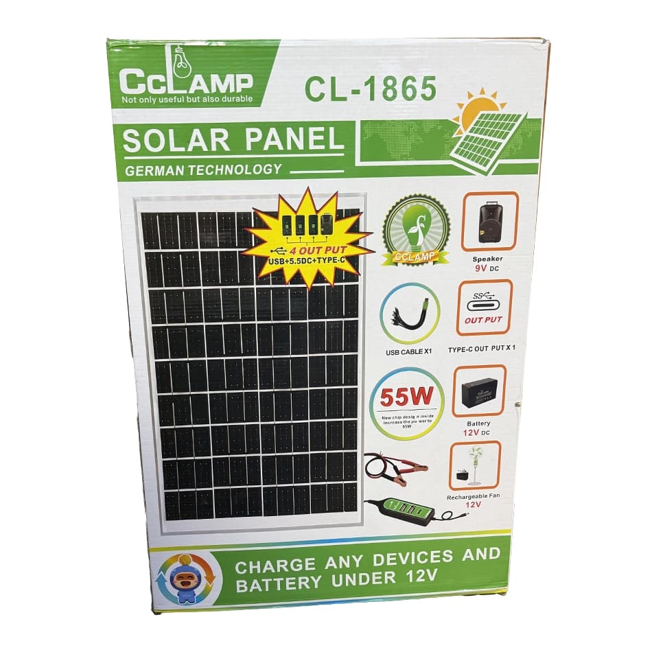 پنل خورشیدی 55 وات سی سی لامپ مدل CL-1865 — تصویر ۵