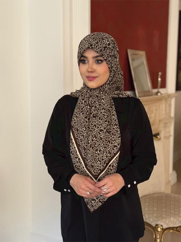 روسری ابریشم توییل کد ۸۷۸