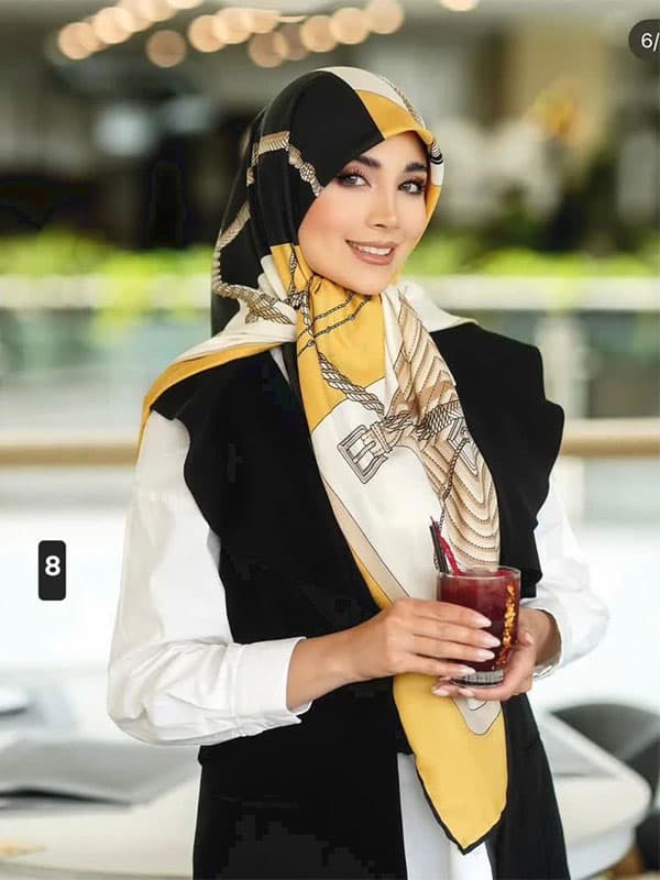 روسری نخ کشمیر کد ۸۱۹ — تصویر ۸