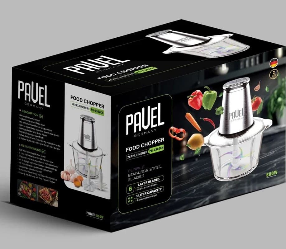 خرد کن 3 لیتری پاول مدل Pavel Food Chopper PG-0302CH — تصویر ۲