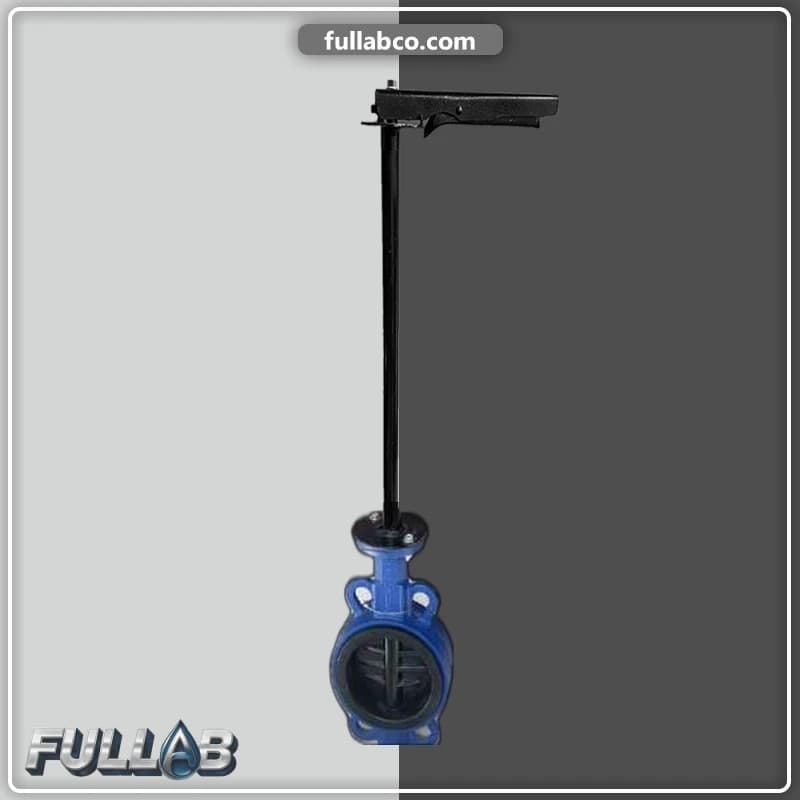 شیر پروانه دسته بلند بدنه چدن دیسک پلیمر برند فولاب FULLAB