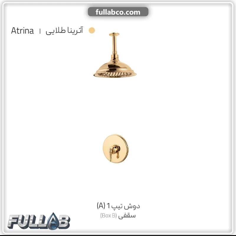 دوش دیواری شیذر تیپ 1 (A) سقفی (BOX B) مدل آترینا — تصویر ۳