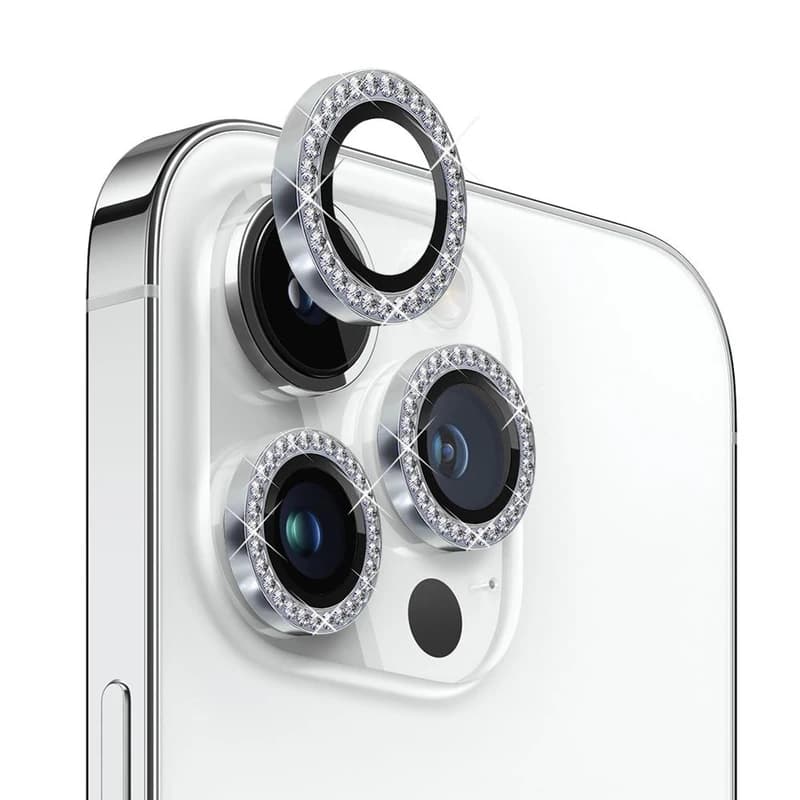 محافظ لنز دوربین مدل رینگی نگین دار مناسب برای گوشی موبایل اپل IPHONE 15