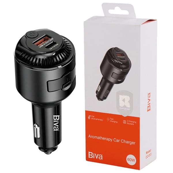 شارژر فندکی و خوشبو کننده خودرو 30 وات بیوا مدل CC-013 — تصویر ۵