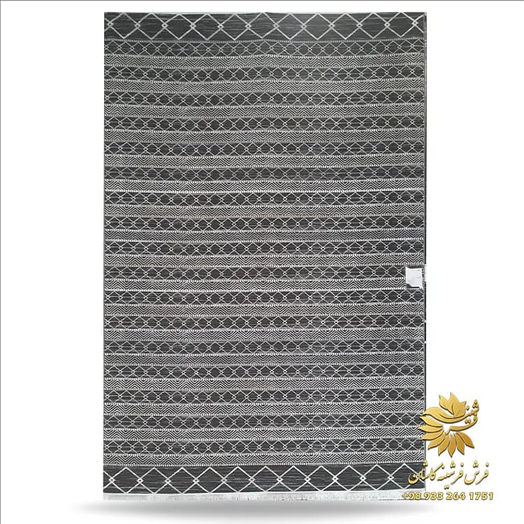 فرش مراکشی دودی 500 شانه گلبرجسته کد 40099