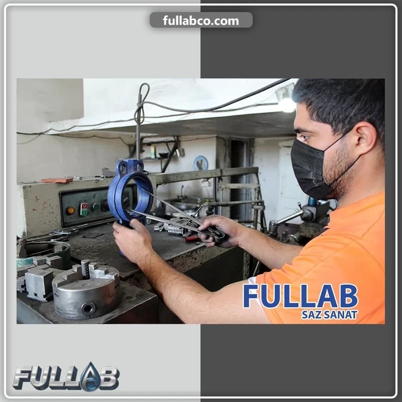شیر پروانه ای ویفری بدنه و دیسک چدن | FULLAB فولاب — تصویر ۴