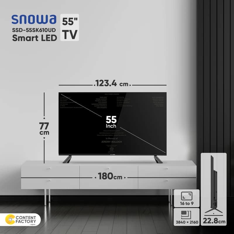تلویزیون 55اینچ هوشمند اسنوا مدل K610U — تصویر ۷