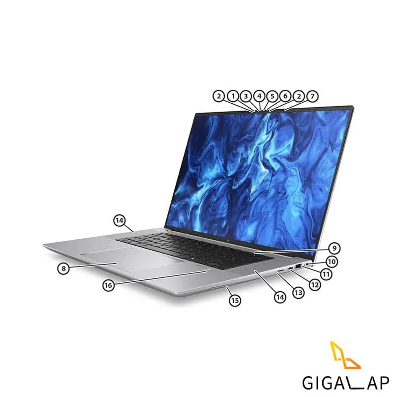 لپ تاپ استوک HP Zbook Studio 16 G11 |U7 165H |16GB | 8GB RTX 3000ADA | FHD — تصویر ۴