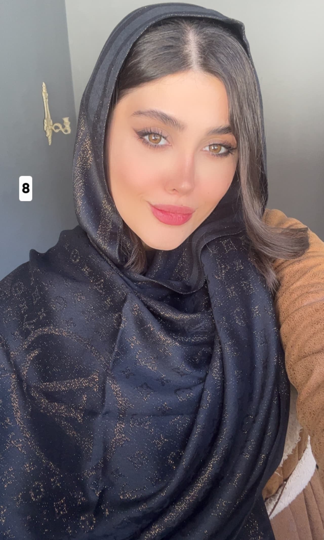 شال کشمیر لمه دار طرح ال وی کد ۵۵۸ — تصویر ۸