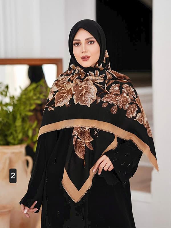 روسری نخی سیااسکارف کد ۵۴۸ — تصویر ۳