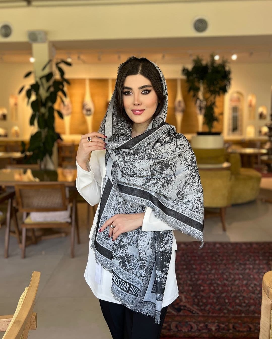 شال کشمیر طرح دیور جنگل کد ۵۰۶