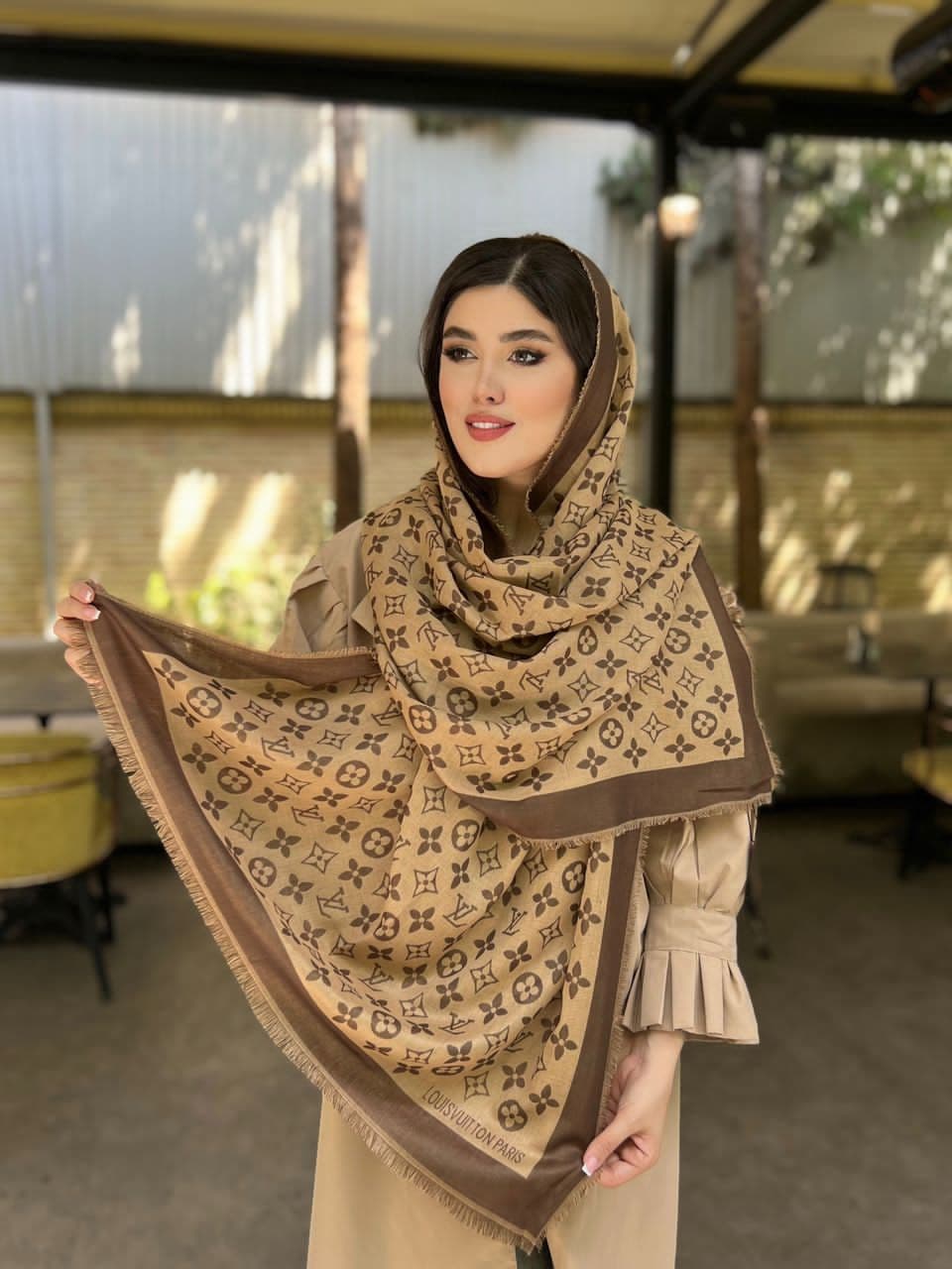 شال کشمیر دورو طرح ال وی کد ۴۵۲