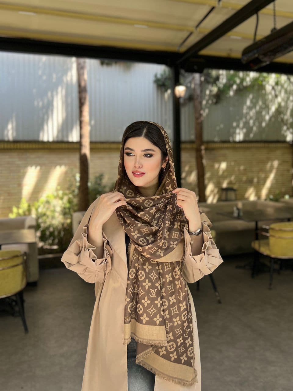 شال کشمیر دورو طرح ال وی کد ۴۵۲ — تصویر ۳
