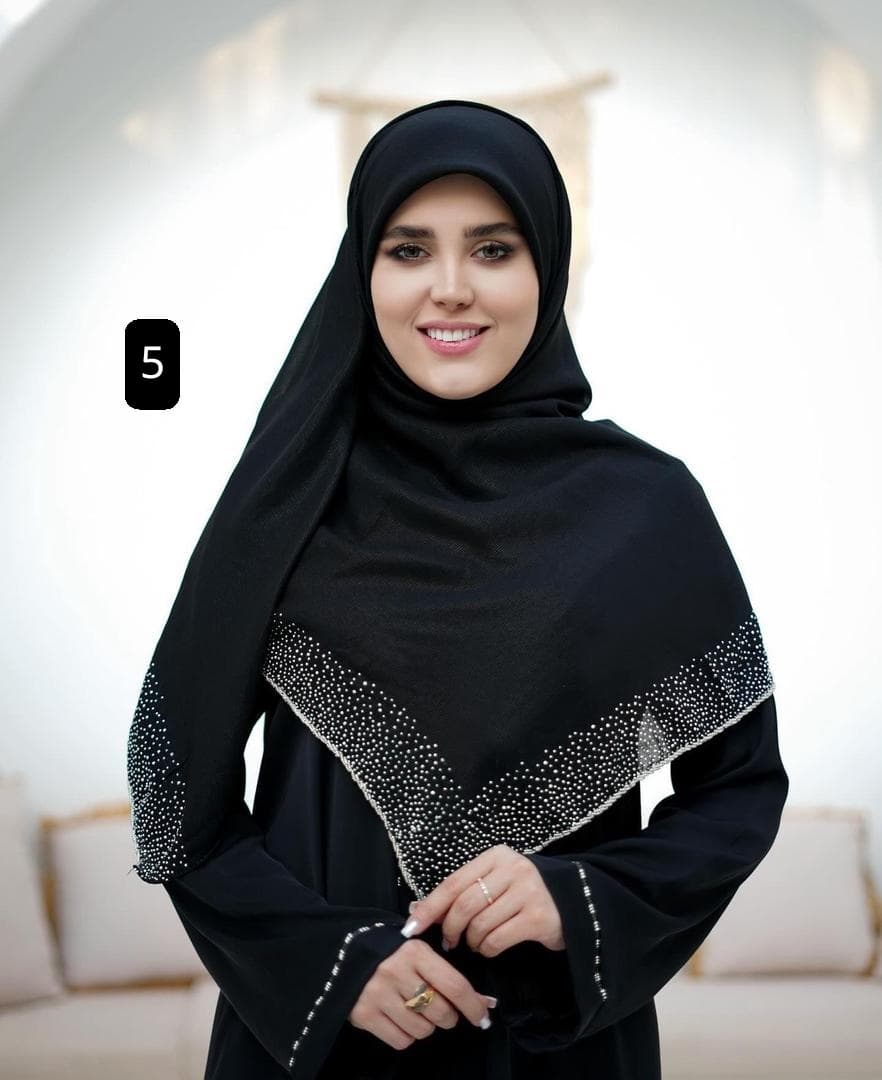 روسری الیزه دور ملیله و نگین دار کد ۳۶۵ — تصویر ۵