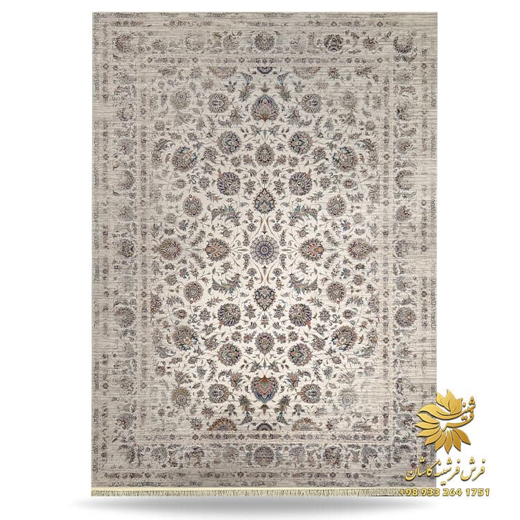 فرش کرم وینتیج نما 1500 شانه افشان کد 7560