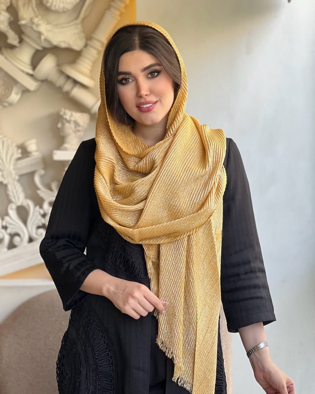 شال پلیسه لمه دار کد ۱۲۸ — تصویر ۲