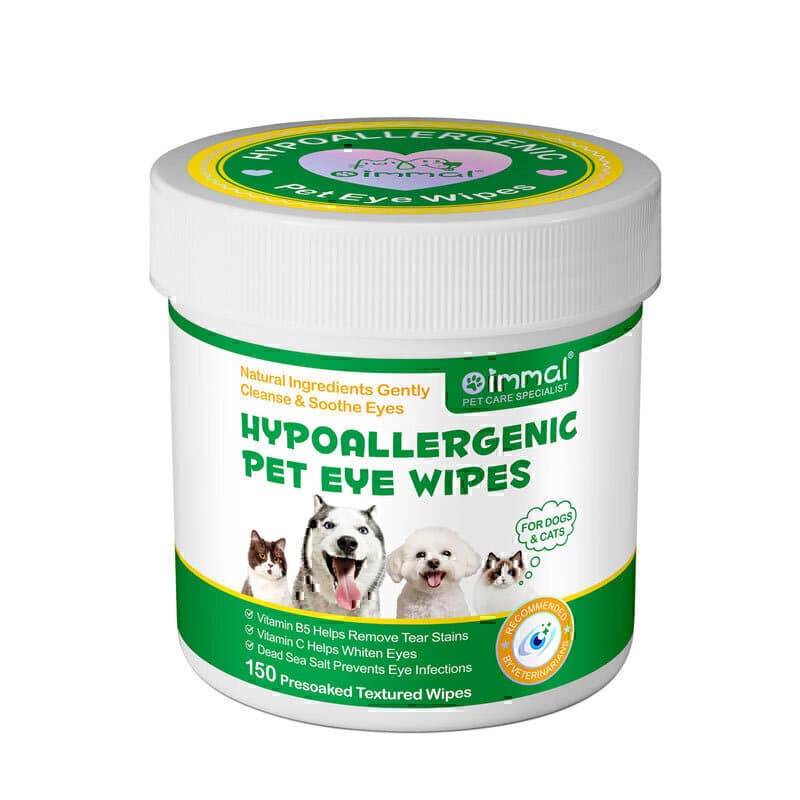 پد مراقبت از چشم سگ و گربه اویمال با عصاره های طبیعی گیاهان Oimmal Pet Eye Wipes بسته 150 عددی