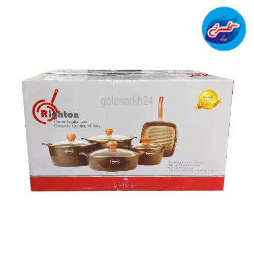سرویس قابلمه چدن رایتون 8 پارچه مشکی — تصویر ۵