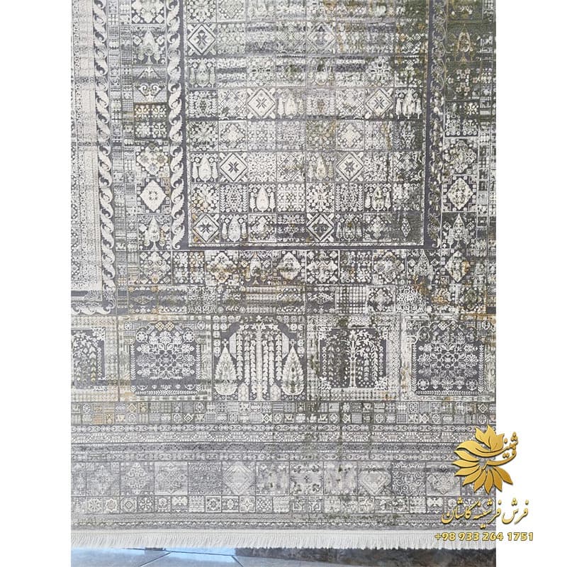 طرح خشتی باستان سیلور سبز 1200 شانه وینتیج — تصویر ۲