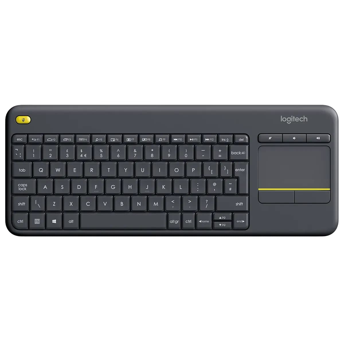 کیبورد و تاچ پد بی سیم کامپیوتر و تلویزیون لاجیتک مدل Logitech K400 Plus — تصویر ۲