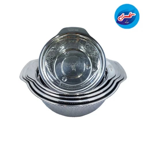 سرویس آبکش استیل یونیک 5 پارچه سایز 24 تا 32 — تصویر ۲