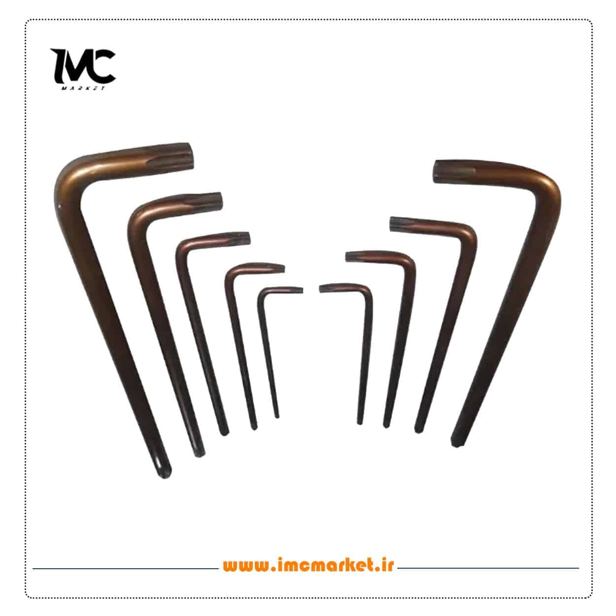 ست آچار آلن ستاره‌ای بلند استارمکس مدل SHL-18SS09TM — تصویر ۲