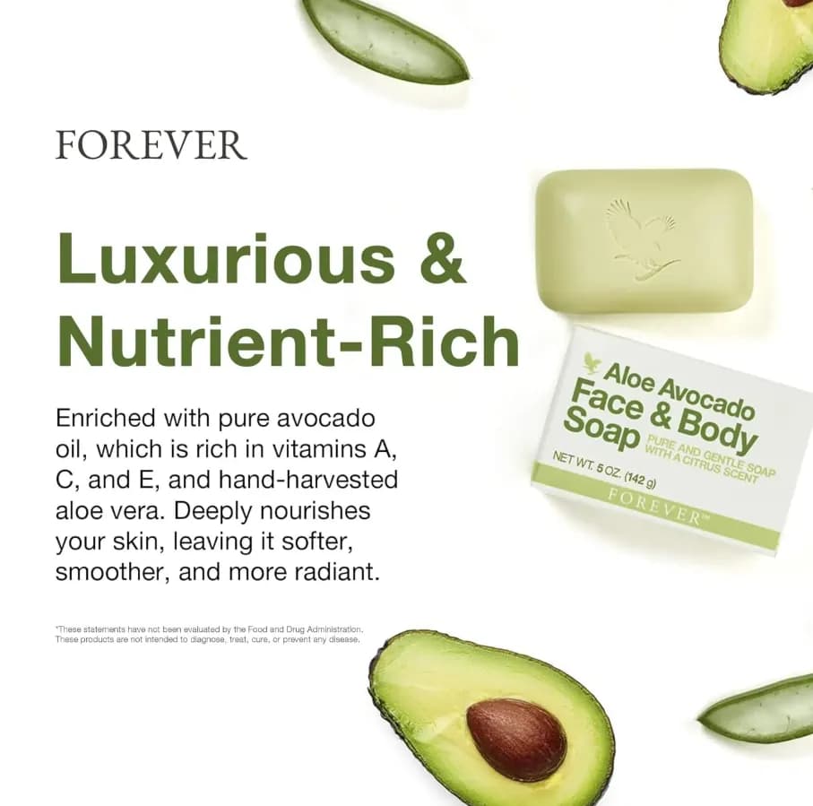 صابون آلوئه و آووکادو فوراور | Forever Aloe Avocado Soap — تصویر ۴