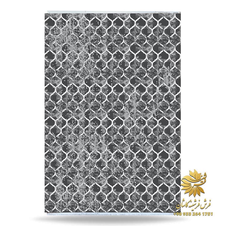 فرشینه طرح مراکشی دودی با نمای جدید کد m435 — تصویر ۲