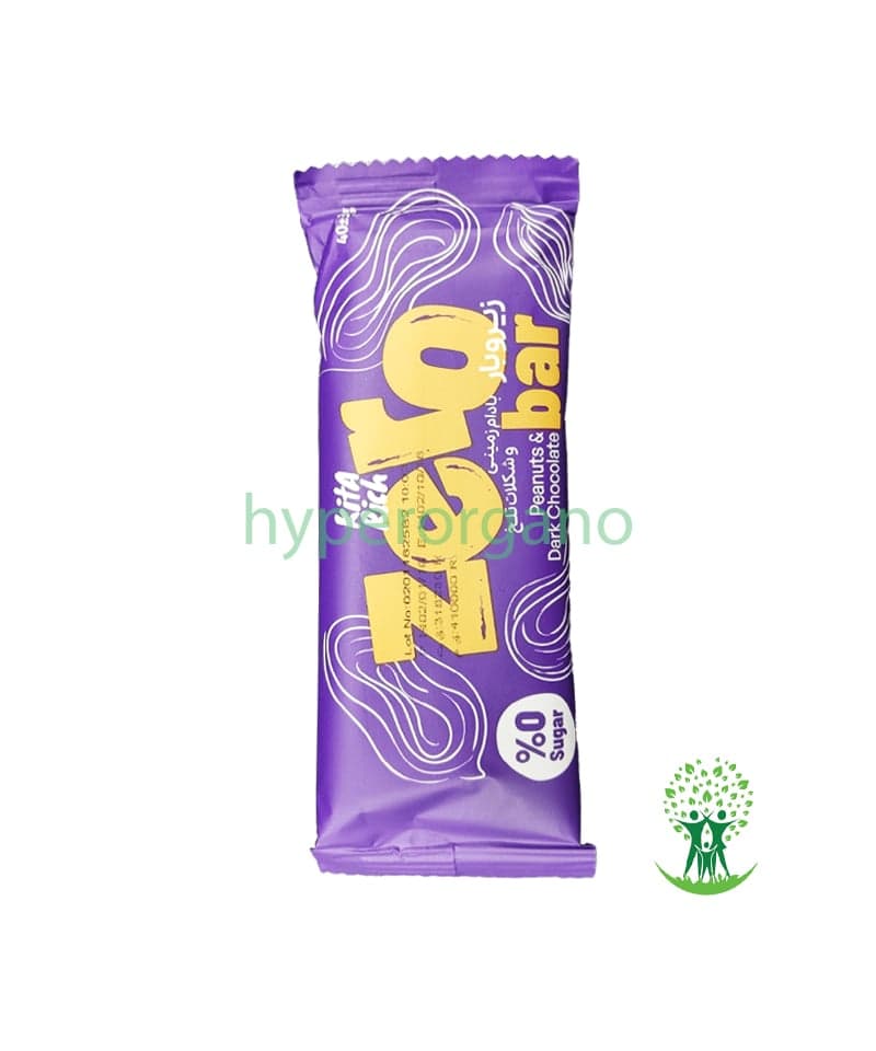 زیروبار بادام زمینی و شکلات تلخ بدون شکر کیتاریچ | 40 گرم