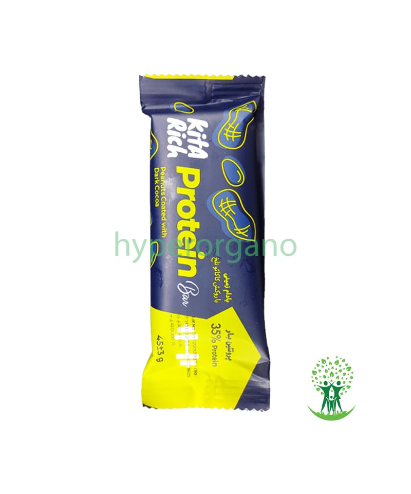 پروتئین بار بادام زمینی با شکلات تلخ کیتاریچ | 45 گرم