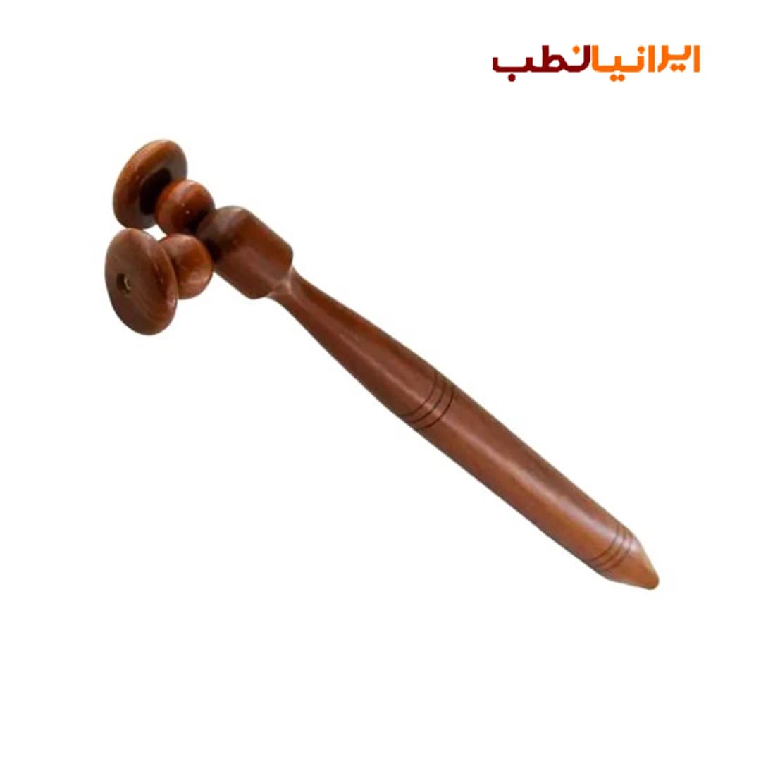 ماساژور غلتکی چوبی چرخی دسته بلند
