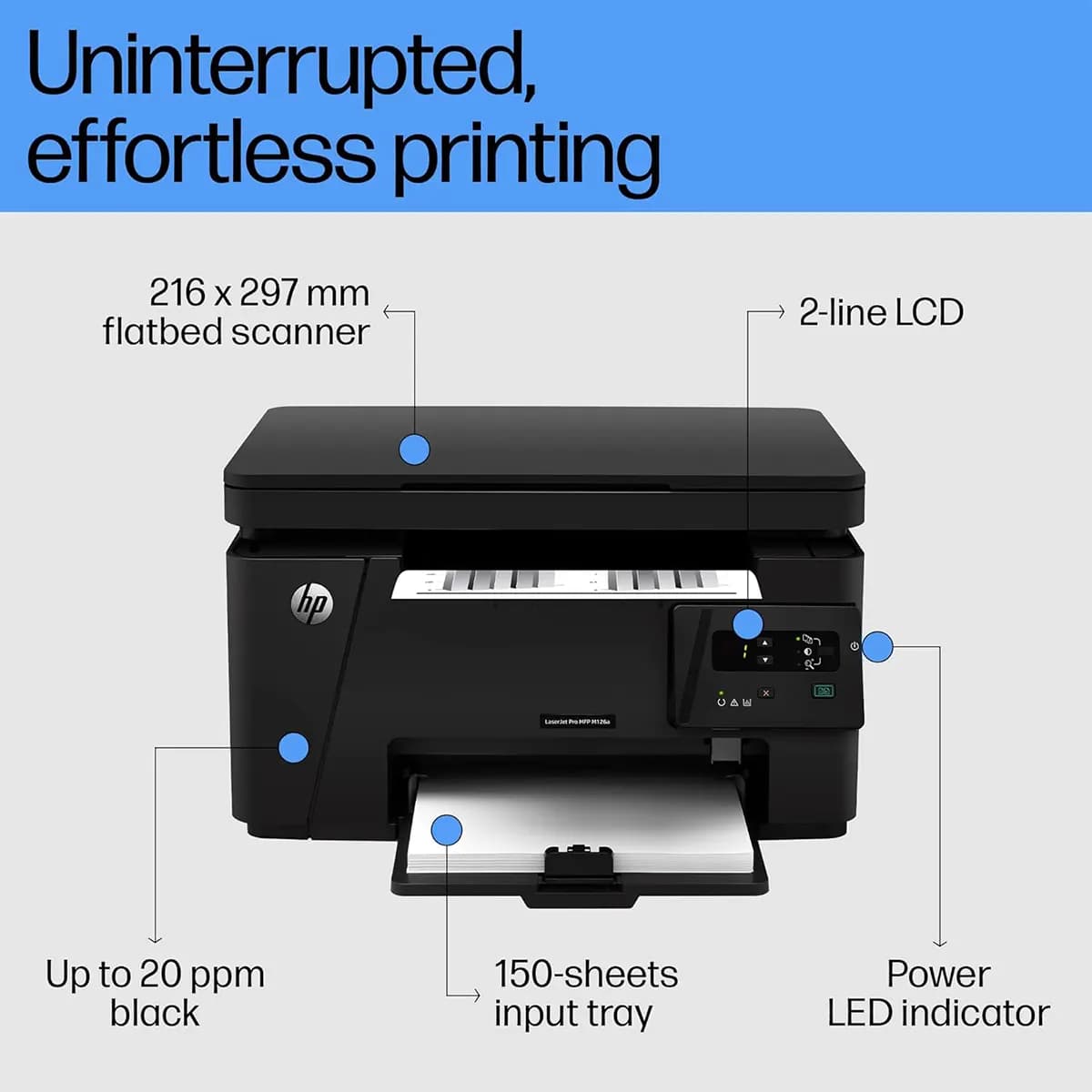 پرینتر تک رنگ لیزری اچ پی HP LaserJet Pro MFP M126a Printer — تصویر ۴