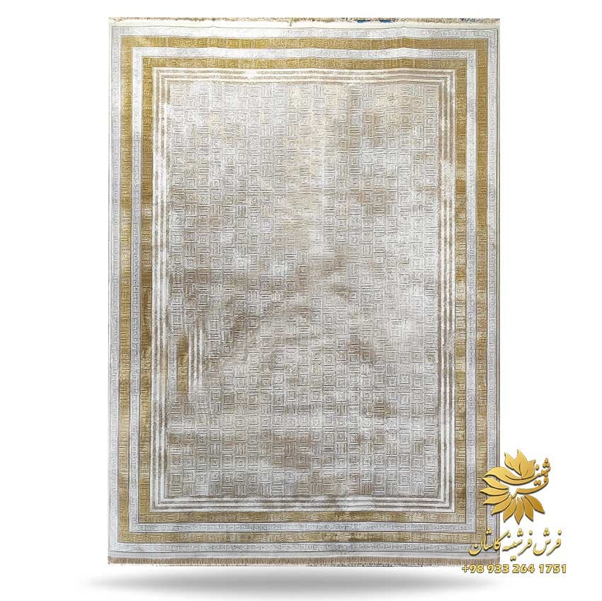 فرش ساده طلاکوب 700 شانه طرح ترک کد 71202nb