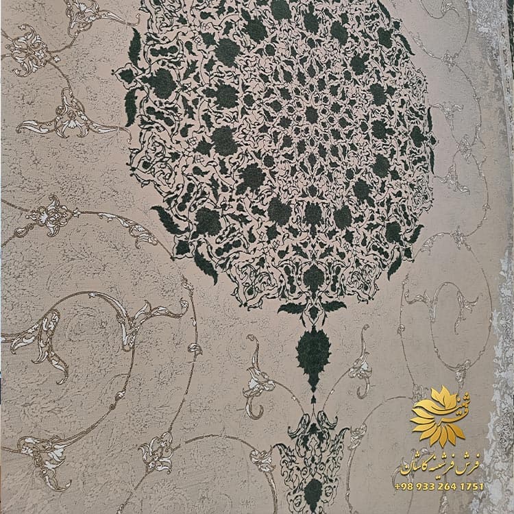 فرش سبز و کرم مدرن 1200 شانه آنتاریوم — تصویر ۳