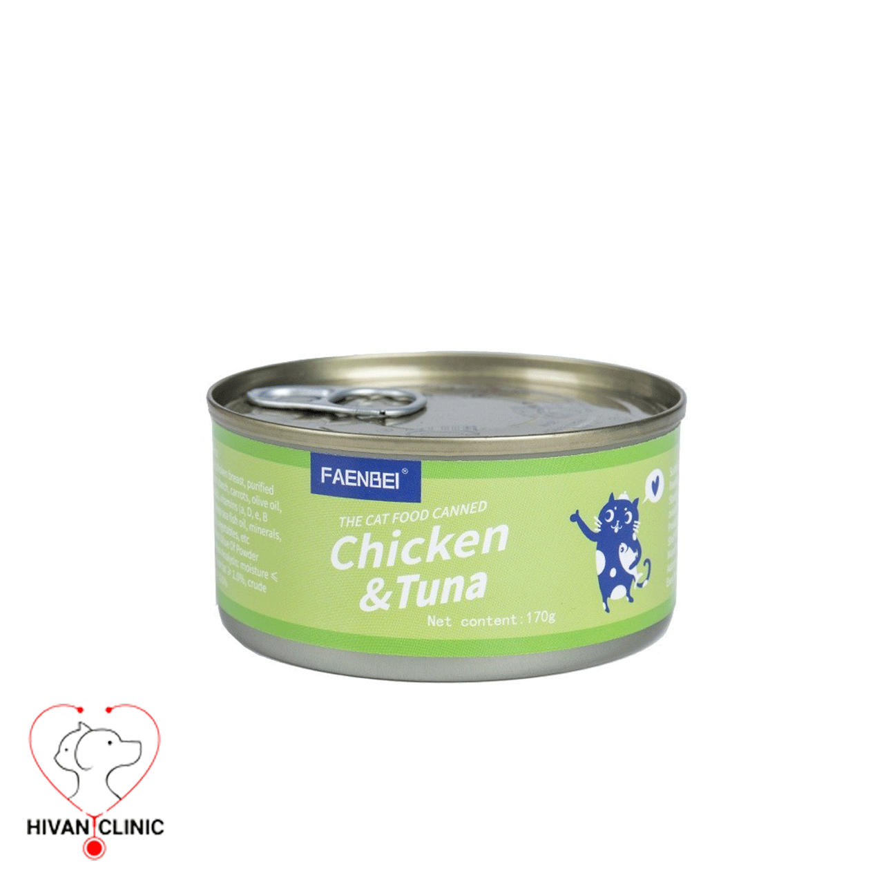 کنسرو گربه فنبی طعم مرغ و ماهی تن (FAENBEI Canned Wet Food)