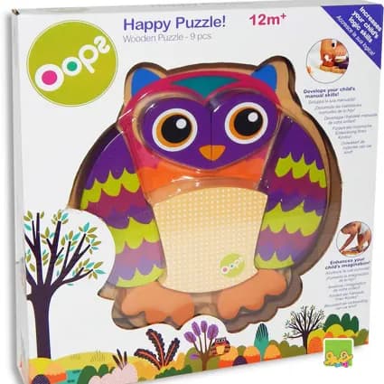 پازل چوبی آموزشی جغد Oops