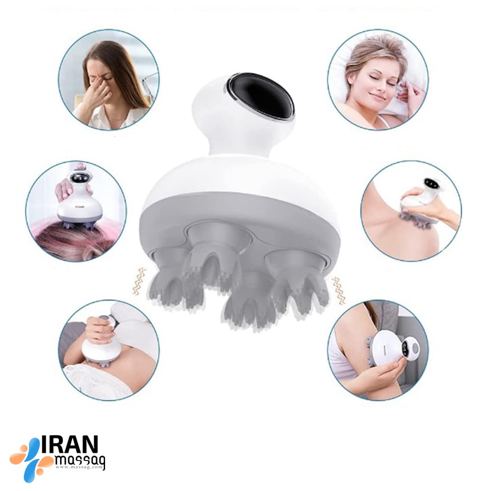 ماساژور سر آیجویر ST-702 | ضد آب و دارای چهار برس قابل شستشو — تصویر ۷