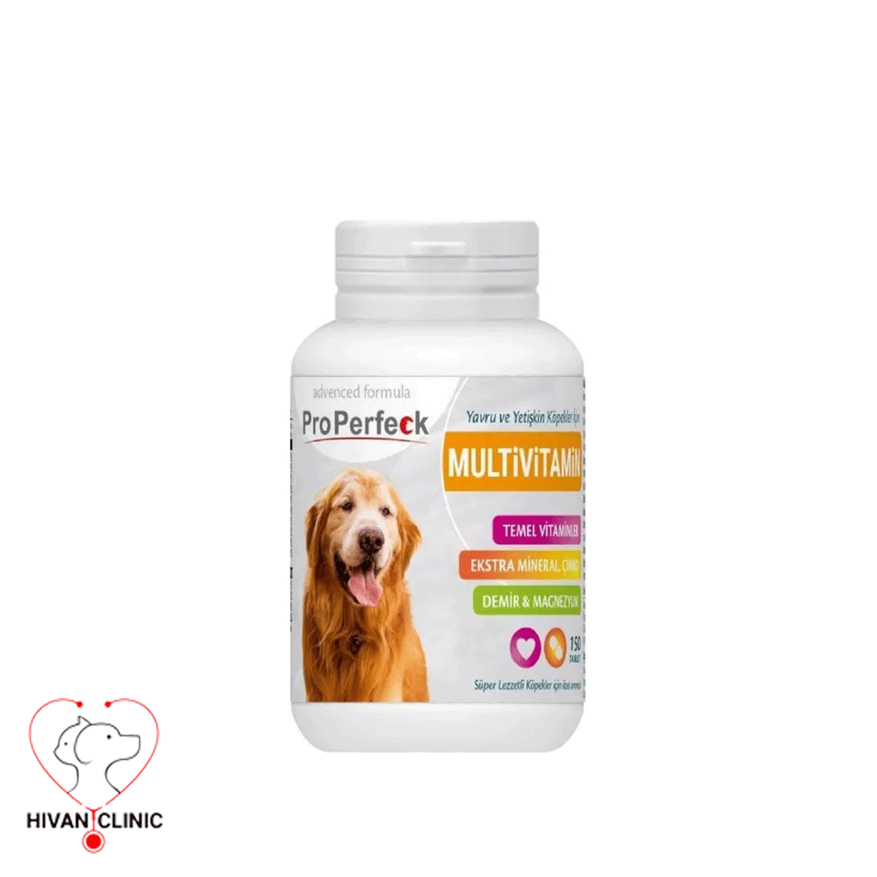 قرص مولتی ویتامین سگ پروپرفک (PRO PERFECK Multivitamin Perc 150 Dog)