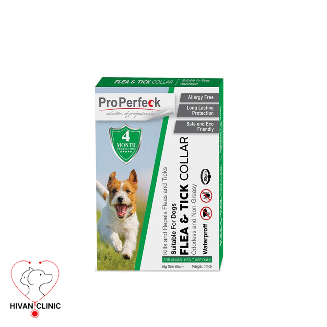 قلاده ضد کک و کنه پروپرفک 65سانتی متر ” PROPERFECK-Herbal Tick Flea Collar for Dogs “